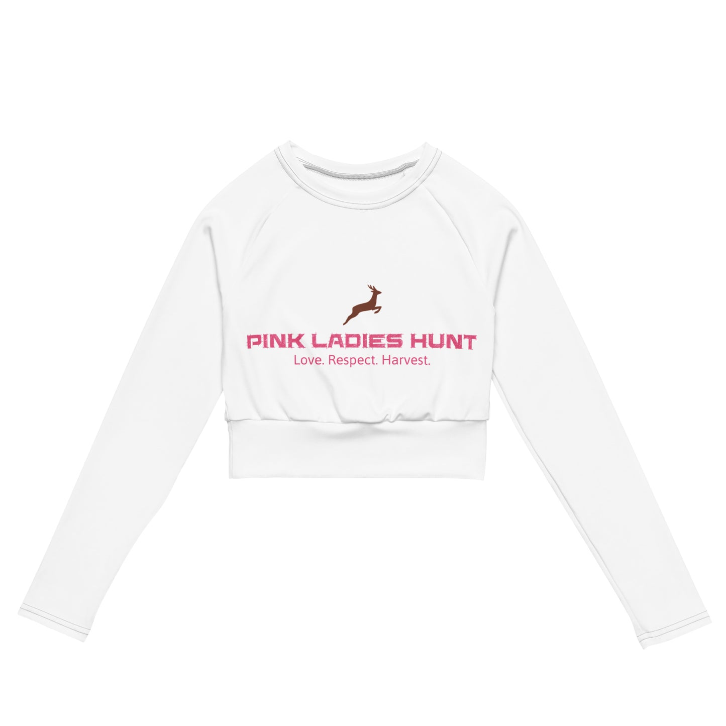 Recycled long-sleeve crop top